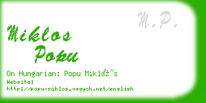 miklos popu business card